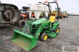 2021 JD 1023E compact w/ 120R quick att loader