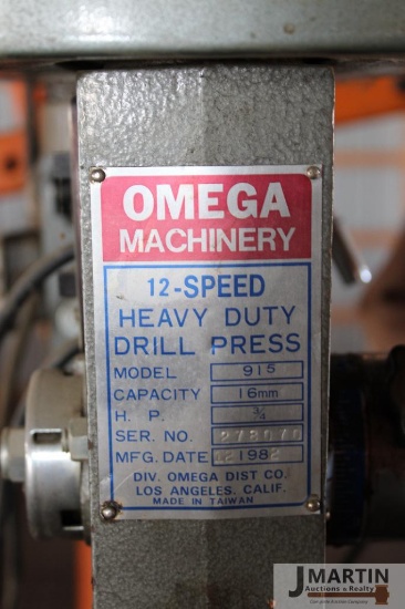Omega Machinery 12 speed drill press