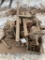 Pallet of trash pumps, hoist & misc