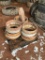 Pallet of metal truck rim spacers