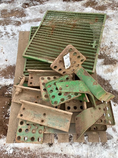 Pallet of Jd tractor steps & sheet metal
