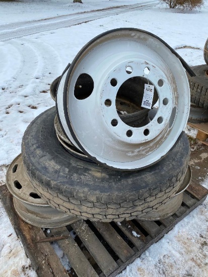 4- 24.5? aluminum rims w/ 10 bolt rims