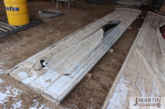 24 pieces of 17' Galvanized tin