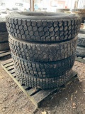 Set of 4- Falken 11R24.5 tires