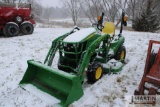 2021 JD 1023E compact w/ 120R front loader