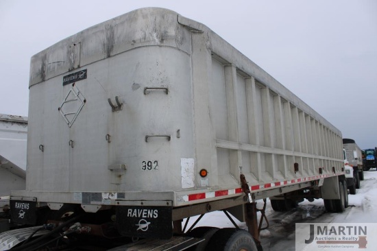 1999 Ravens 40' alum frameless dump trailer