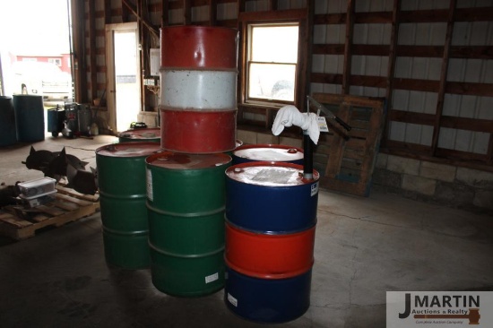 6- 55gal steel barrels