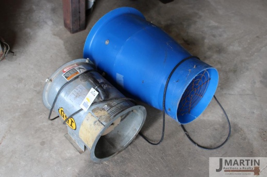 2- 12''x16'' 110v fans
