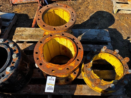 Set of JD 12'' 10 bolt font axle hub extensions