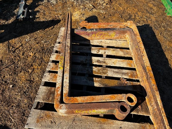 Set of 48'' telehandler floating forks