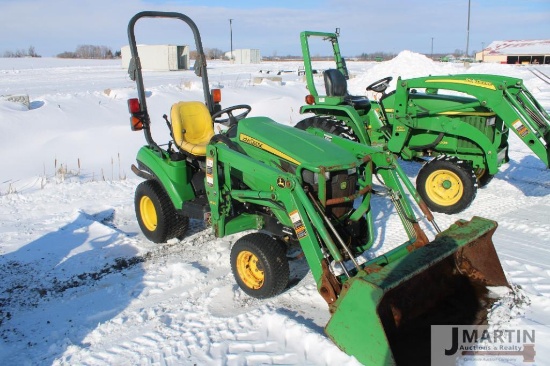 2014 JD 1023E compact w/ H120 loader