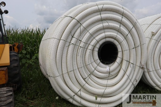 Unused roll of 4'' x 3200' tile line