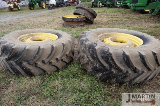 Set of 2- 710/70R38 tractor tires