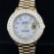 Rolex Ladies 18K Yellow Gold President Mother Of Pearl 2.15 ctw Diamond Wristwat