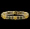 14KT Yellow Gold 12.97 ctw Sapphire and Diamond Bracelet