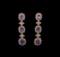 14KT Rose Gold 5.16 ctw Tanzanite and Diamond Earrings