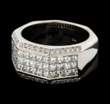 3.50 ctw Diamond Ring - 14KT White Gold