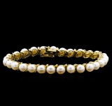 14KT Yellow Gold 5.5MM Pearl Bracelet