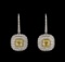 18KT Two-Tone Gold 5.81 ctw Diamond Earrings