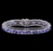 14KT White Gold 14.82 ctw Tanzanite and Diamond Bracelet