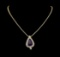 14KT Yellow Gold 23.05 ctw GIA Certified Tanzanite and Diamond Necklace