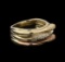 14KT Three-Tone Gold 0.27 ctw Diamond Ring