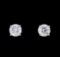 1.21 ctw Diamond Earrings - 14KT White Gold