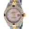 Rolex Two-Tone Diamond and Ruby DateJust Ladies Watch
