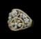 1.12 ctw Diamond Ring - 14KT Yellow and White Gold