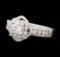 1.40 ctw Diamond Ring - 14KT White Gold