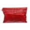 Balenciaga Red Arena Leather Classic Clip Large Clutch Handbag