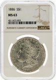 1886 NGC MS63 Morgan Silver Dollar