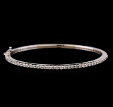 14KT White Gold 1.32 ctw Diamond Bangle Bracelet