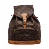 Louis Vuitton Monogram Canvas Leather Montsouris MM Backpack Bag