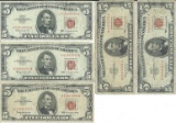 1963 $5 Red Seal Bill Lot of 10
