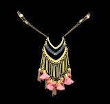 V Chandelier Chain Necklace - Gold Plated