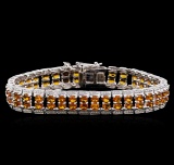 Crayola 12.16 ctw Citrine Bracelet - .925 Silver