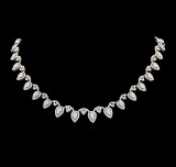 14.06 ctw Diamond Necklace - 18KT White Gold