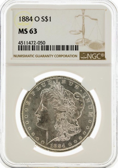 1884-O NGC MS63 Morgan Silver Dollar