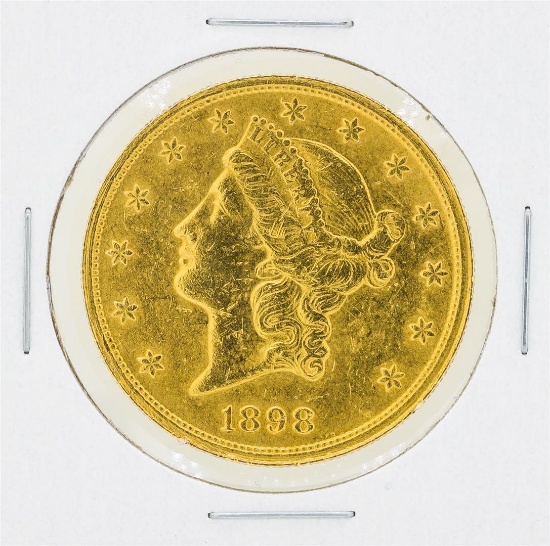 1898-S $20 Liberty Head Double Eagle Gold Coin