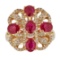 2.39 ctw Ruby and Diamond Ring - 14KT Yellow Gold