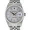 Rolex Mens Stainless Steel Silver Index DateJust Men's Wristwatch