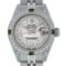 Rolex Ladies SS Diamond Lugs MOP VS Diamond and Emerald Datejust Wristwatch