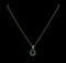 4.02 ctw Emerald and Diamond Pendant With Chain - 14KT Yellow Gold