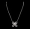 0.71 ctw Diamond Necklace - 14KT White Gold