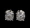 0.58 ctw Diamond Earrings - 14KT White Gold