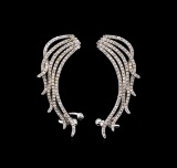 1.57 ctw Diamond Earrings - 14KT White Gold