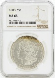 1883 MS63 NGC Morgan Silver Dollar
