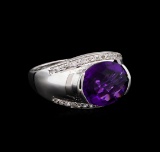 Crayola 3.95 ctw Amethyst and White Sapphire Ring - .925 Silver