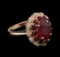 3.43 ctw Ruby and Diamond Ring - 14KT Rose Gold
